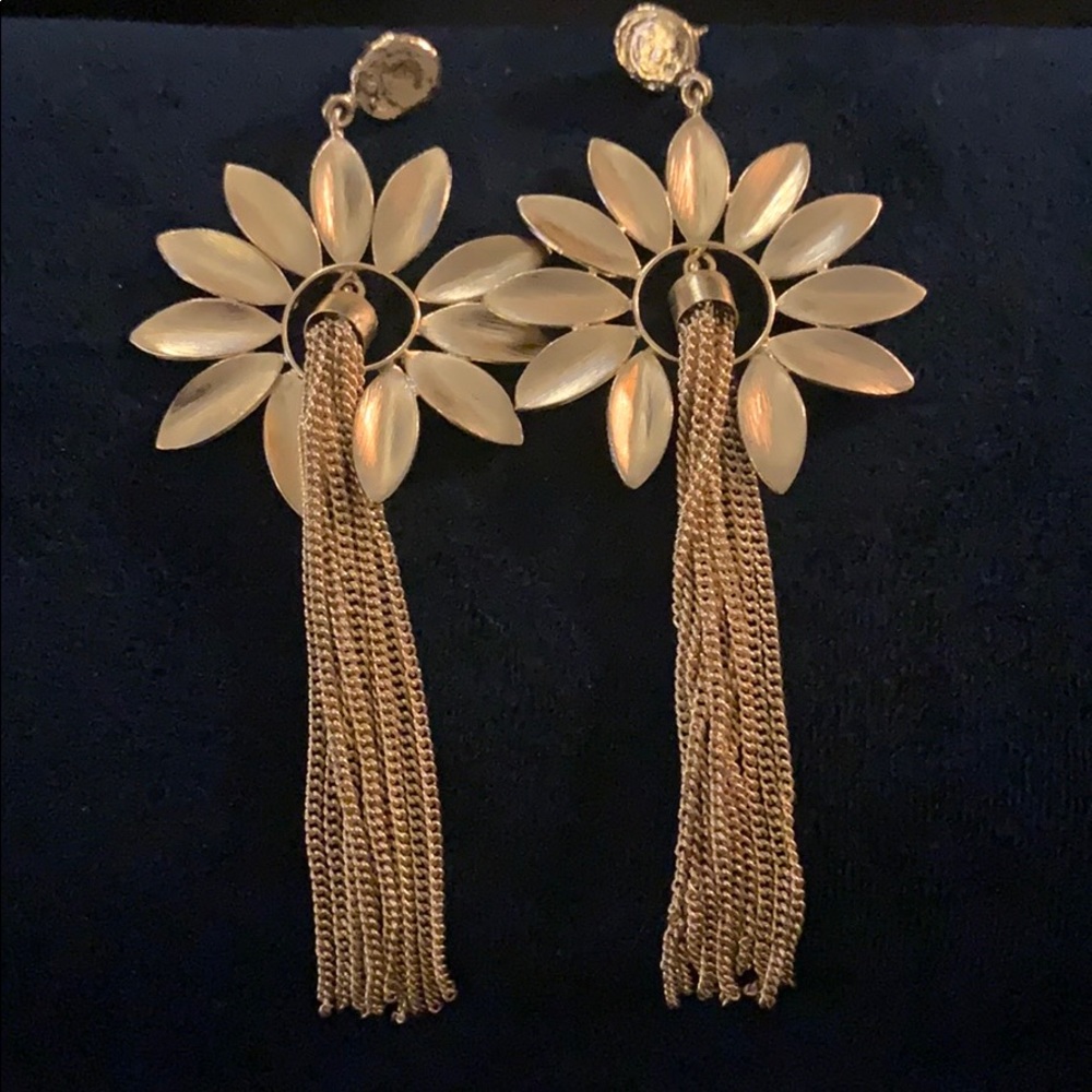 Gold Tassel Earrings